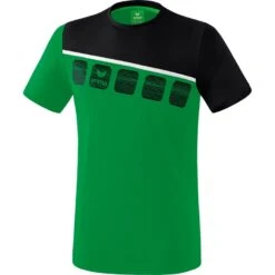 Erima Sport-Tshirt 5C (100% Polyester) Grün/schwarz Herren