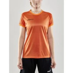 Craft Sport-Shirt (Trikot) Progress 2.0 Graphic Jersey - Leicht, Funktionell Und Stretchmaterial - Orange/schwarz Damen