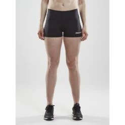 Craft Sport-Tight Squad Hotpants (funktionell Material, Enganliegend) Kurz Schwarz Damen