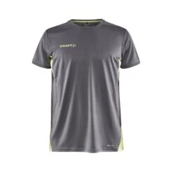 Craft Sport-Tshirt Pro Control Impact (leicht, Atmungsaktiv) Grau/lime Herren