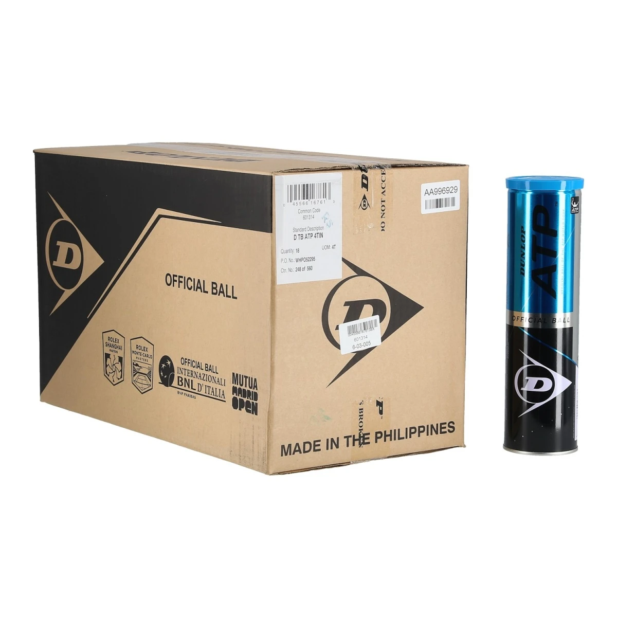 Dunlop Tennisbälle ATP - Offizieller Spielball Nitto ATP Finals - Dose 18x4er Im Karton 3 Dunlop Tennisbälle ATP - Offizieller Spielball Nitto ATP Finals - Dose 18x4er Im Karton