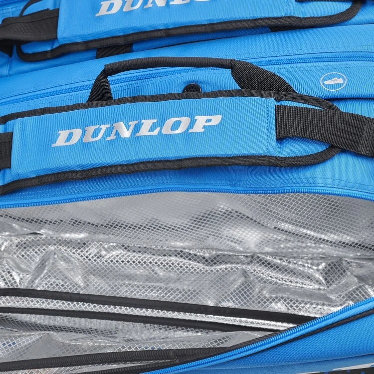 Dunlop Srixon Tennis-Racketbag FX Performance (Schlägertasche, 3 Hauptfächer, Thermofach) Schwarz/blau 12er 4 Dunlop Srixon Tennis-Racketbag FX Performance (Schlägertasche, 3 Hauptfächer, Thermofach) Schwarz/blau 12er – Bild 2