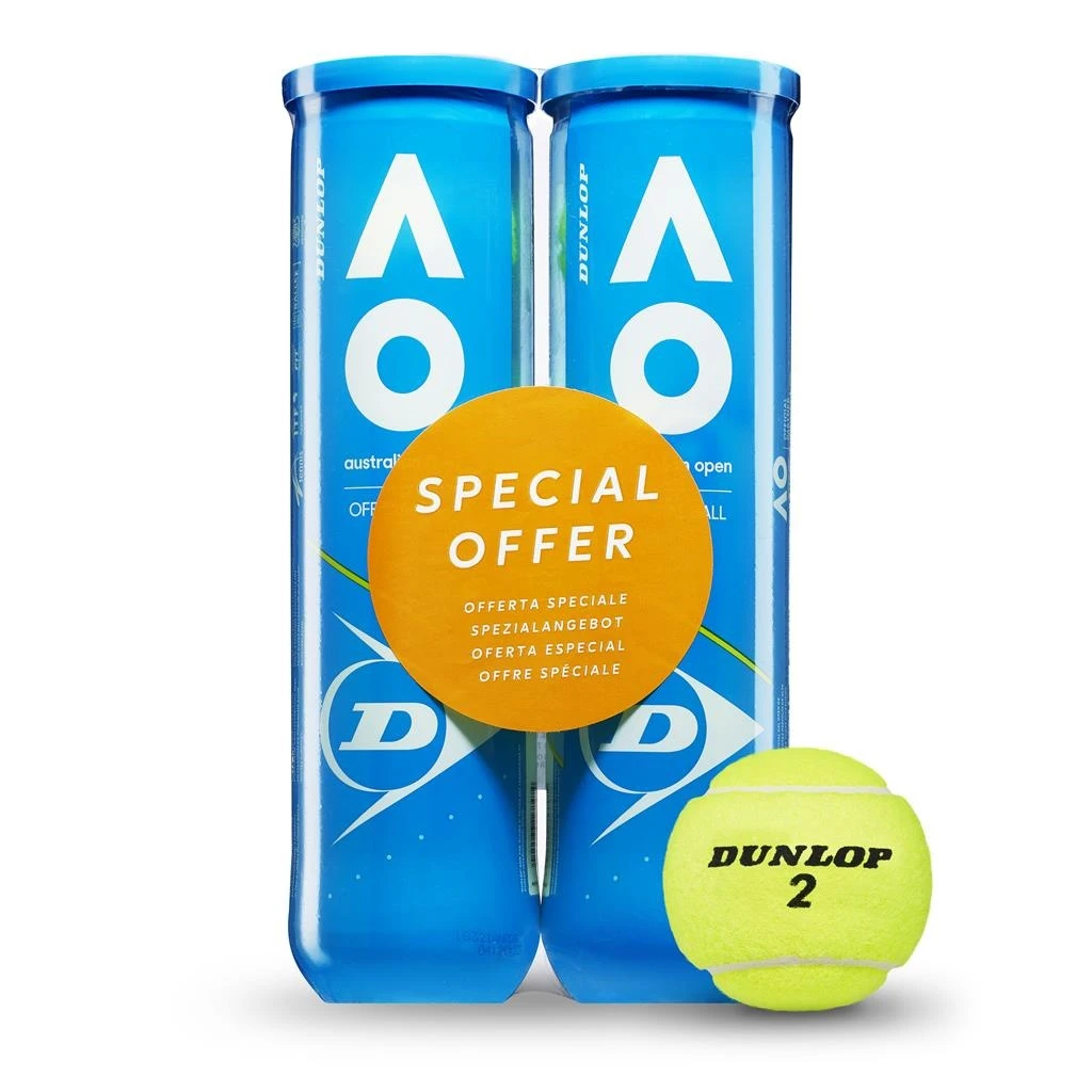Dunlop Tennisbälle Australian Open Dose 2x4er Bi-Pack 3 Dunlop Tennisbälle Australian Open Dose 2x4er Bi-Pack