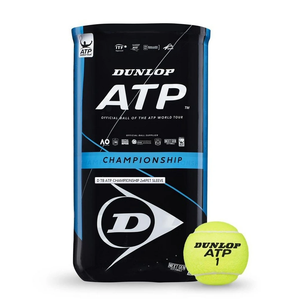 Dunlop Tennisbälle ATP Championship Dose 2x4er Bi-Pack 3 Dunlop Tennisbälle ATP Championship Dose 2x4er Bi-Pack