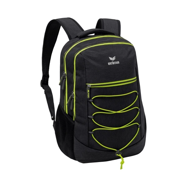 Erima Rucksack Squad - Multifunktionsrucksack Mit Doppel-Reißverschluss - Schwarz/lime 30x18x45cm 3 Erima Rucksack Squad - Multifunktionsrucksack Mit Doppel-Reißverschluss - Schwarz/lime 30x18x45cm