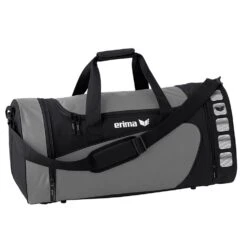 Erima Sporttasche Club 5 Größe S (28 Liter, 49x23x25cm) Granitgrau/schwarz