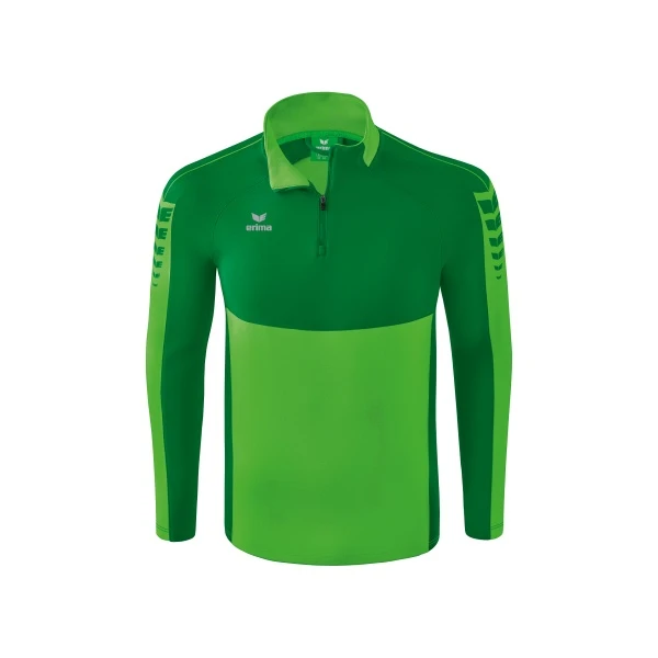 Erima Sport-Langarmshirt Six Wings Trainingstop (100% Polyester, Stehkragen, 1/2 Zip) Grün/smaragd Herren 3 Erima Sport-Langarmshirt Six Wings Trainingstop (100% Polyester, Stehkragen, 1/2 Zip) Grün/smaragd Herren