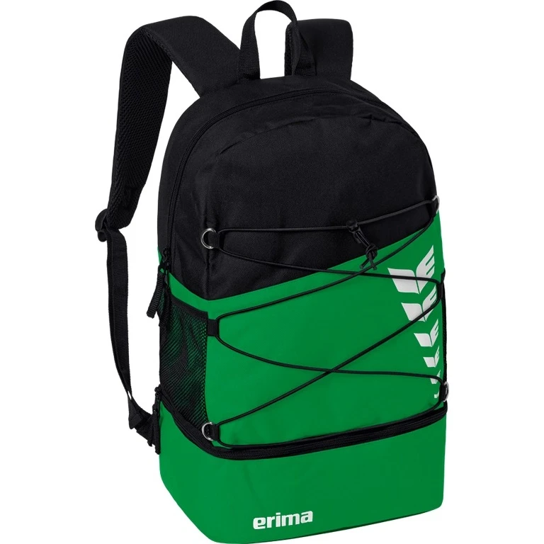 Erima Rucksack Six Wings - Multifunktionsrucksack Mit Doppel-Reißverschluss - Smaragdgrün/schwarz 3 Erima Rucksack Six Wings - Multifunktionsrucksack Mit Doppel-Reißverschluss - Smaragdgrün/schwarz