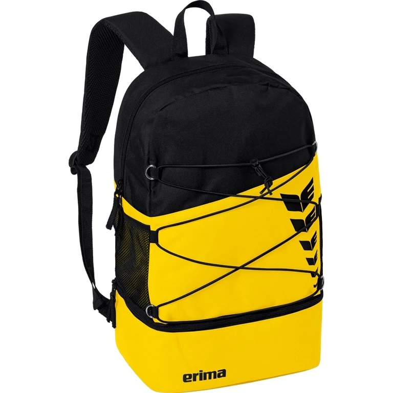 Erima Rucksack Six Wings - Multifunktionsrucksack Mit Doppel-Reißverschluss - Gelb/schwarz 3 Erima Rucksack Six Wings - Multifunktionsrucksack Mit Doppel-Reißverschluss - Gelb/schwarz