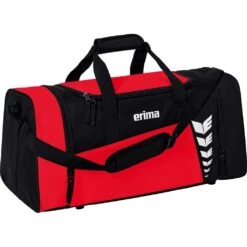 Erima Sporttasche Six Wings (Größe M - 49,5 Liter) Rot/schwarz 61x29x28cm