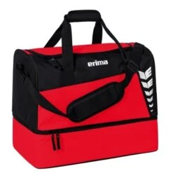 Erima Sporttasche Six Wings Mit Bodenfach (Größe M - 60 Liter) Rot/schwarz 50x30x40cm
