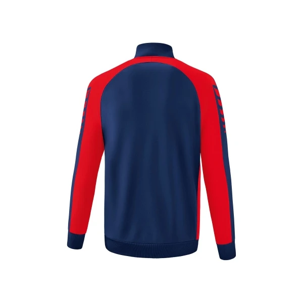 Erima Trainingsjacke Six Wings Worker (100% Polyester, Stehkragen, Strapazierfähig) Navyblau/rot Jungen 4 Erima Trainingsjacke Six Wings Worker (100% Polyester, Stehkragen, Strapazierfähig) Navyblau/rot Jungen – Bild 2