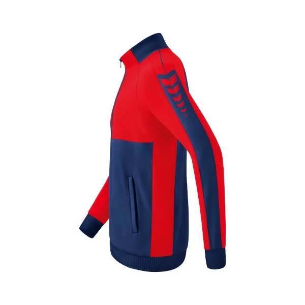 Erima Trainingsjacke Six Wings Worker (100% Polyester, Stehkragen, Strapazierfähig) Navyblau/rot Jungen 5 Erima Trainingsjacke Six Wings Worker (100% Polyester, Stehkragen, Strapazierfähig) Navyblau/rot Jungen – Bild 3