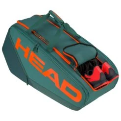Head Tennis-Racketbag Pro Racquet Bag XL (Schlägertasche, 3 Hauptfächer) 2023 Cyangrün/orange 12er -Wilson Huston Geschaft Head 260203 DYFO Pro Racquet Tasche 3 1000x1000 1