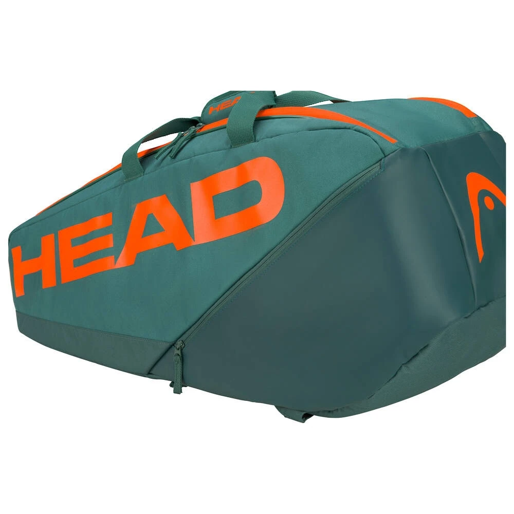 Head Tennis-Racketbag Pro Racquet Bag M (Schlägertasche, 2 Hauptfächer) 2023 Cyangrün/orange 6er 6 Head Tennis-Racketbag Pro Racquet Bag M (Schlägertasche, 2 Hauptfächer) 2023 Cyangrün/orange 6er – Bild 4