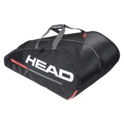 Head Tennis-Racketbag Tour Team Megacombi (Schlägertasche, 3 Hauptfächer) Schwarz/orange 15R
