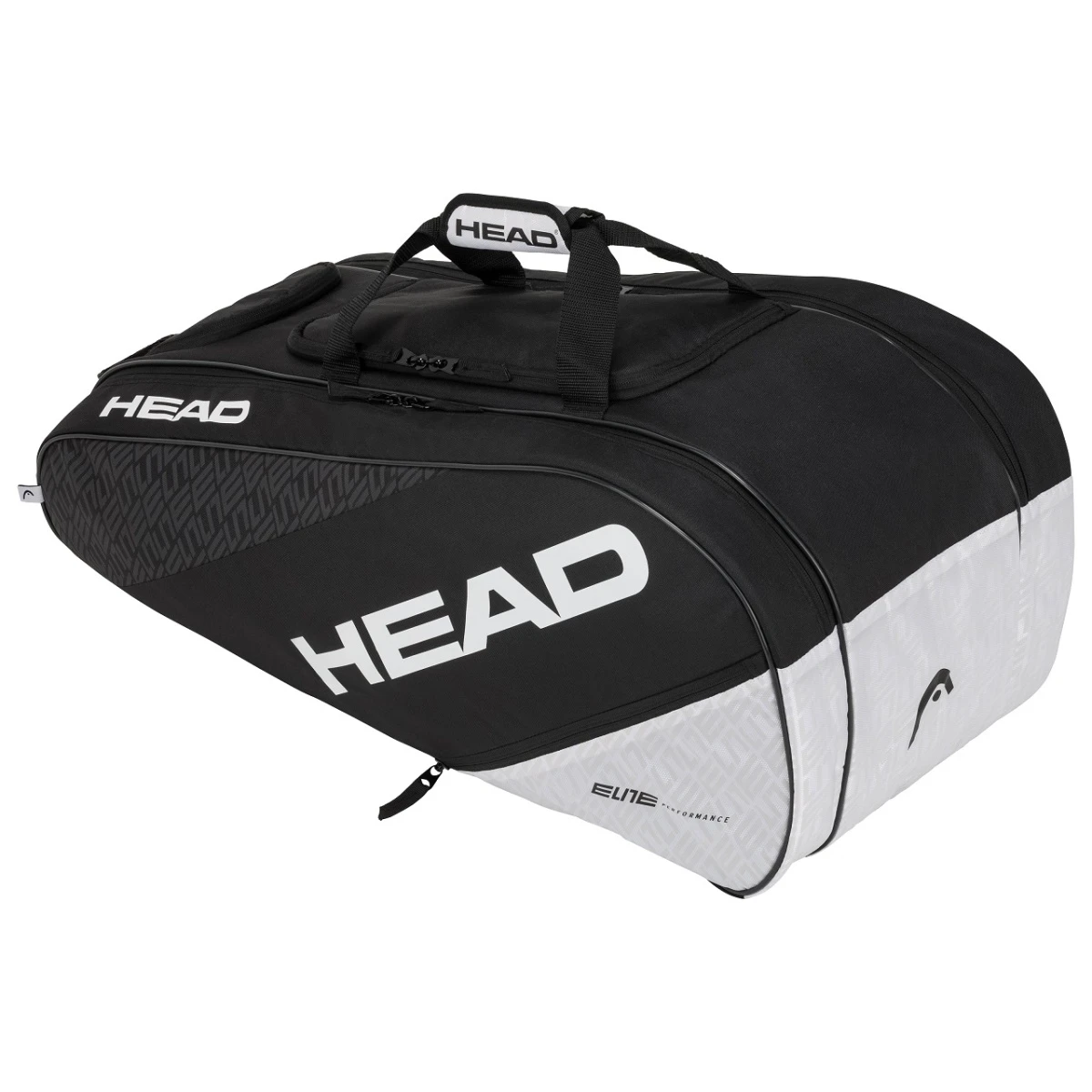 Head Tennis-Racketbag (Schlägertasche) Elite Allcourt Schwarz/weiss - 2 Hauptfächer 3 Head Tennis-Racketbag (Schlägertasche) Elite Allcourt Schwarz/weiss - 2 Hauptfächer