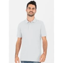 JAKO Sport-Polo Organic Stretch (Bio-Baumwolle) Weiss Herren
