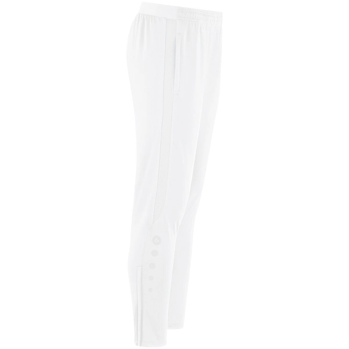 JAKO Trainingshose Power (Stretch-Knit-Polyester, Seitentaschen Mit Reißverschluss) Lang Weiss Herren 6 JAKO Trainingshose Power (Stretch-Knit-Polyester, Seitentaschen Mit Reißverschluss) Lang Weiss Herren – Bild 4