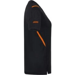 JAKO Sport-Shirt Challenge - Polyester-Stretch-Jersey - Schwarz/orange Damen -Wilson Huston Geschaft Jako 6121 506 Tshirt challenge damen 7 1200x1200 1