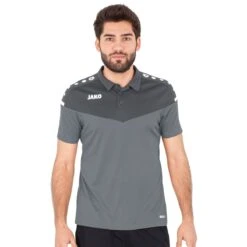 JAKO Sport-Polo Champ 2.0 (100% Polyester) Grau Herren