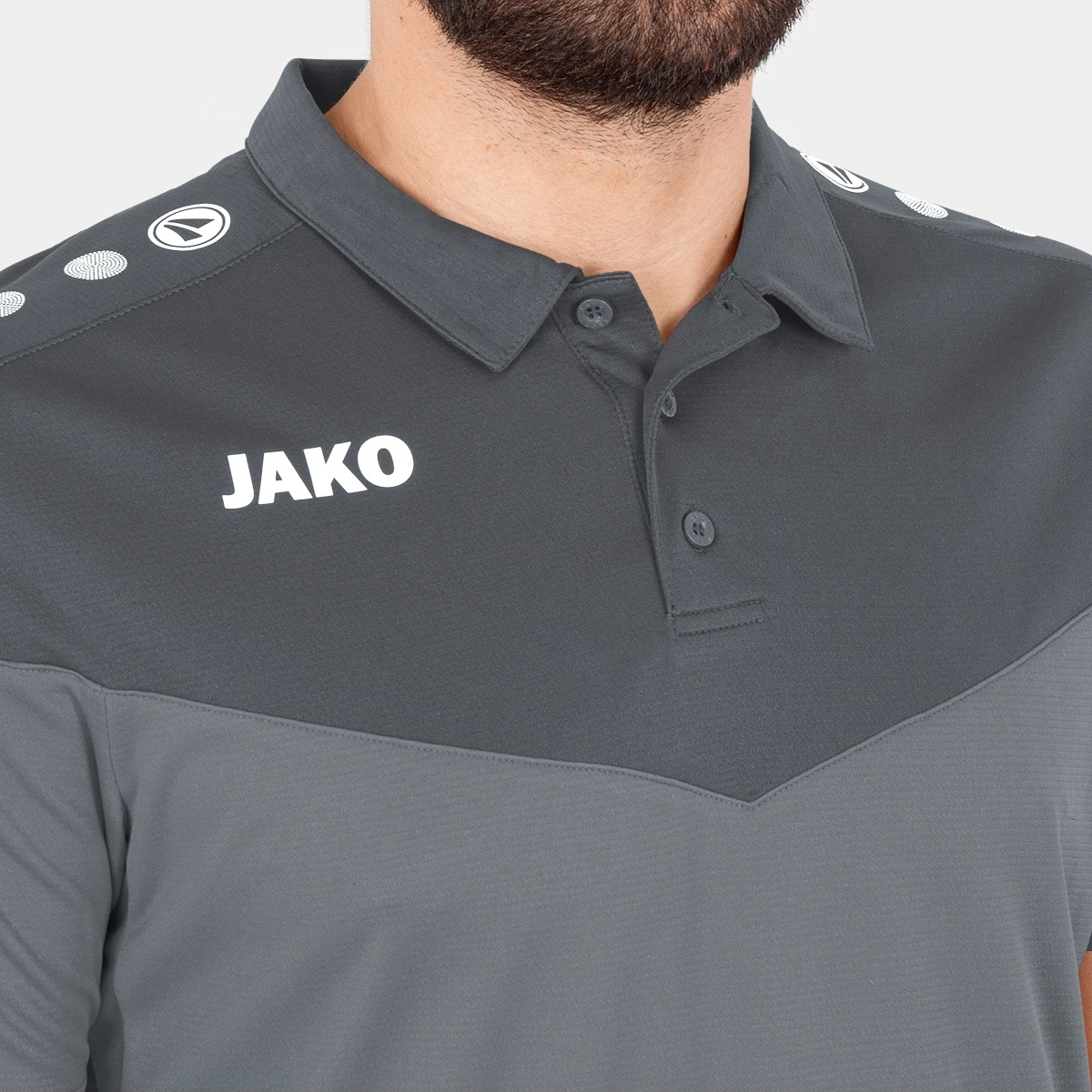 JAKO Sport-Polo Champ 2.0 (100% Polyester) Grau Herren 5 JAKO Sport-Polo Champ 2.0 (100% Polyester) Grau Herren – Bild 3