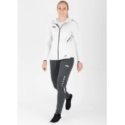 JAKO Trainingshose Pant Challenge (Double-Stretch-Knit, Atmungsaktiv, Hoher Tragekomfort) Lang Anthrazit/weiss Damen -Wilson Huston Geschaft Jako Trainingshose Challenge Damen 8421 821 5 1200x1200 1