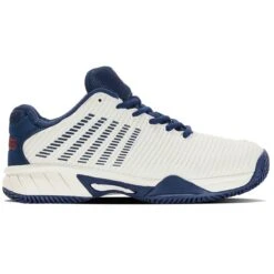 KSwiss Tennisschuhe Hypercourt Express 2 Clay/Sandplatz 2023 Weiss/opalblau Kinder