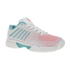KSwiss Tennisschuhe Hypercourt Express 2 Clay/Sandplatz 2023 Weiss/hellblau/pink Damen -Wilson Huston Geschaft KSwiss 96614 143 Hypercourt Express Schuh203 1200x1200 1