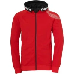 Kempa Kapuzenjacke (Hoodie) Full Zip Core 26 Rot Herren