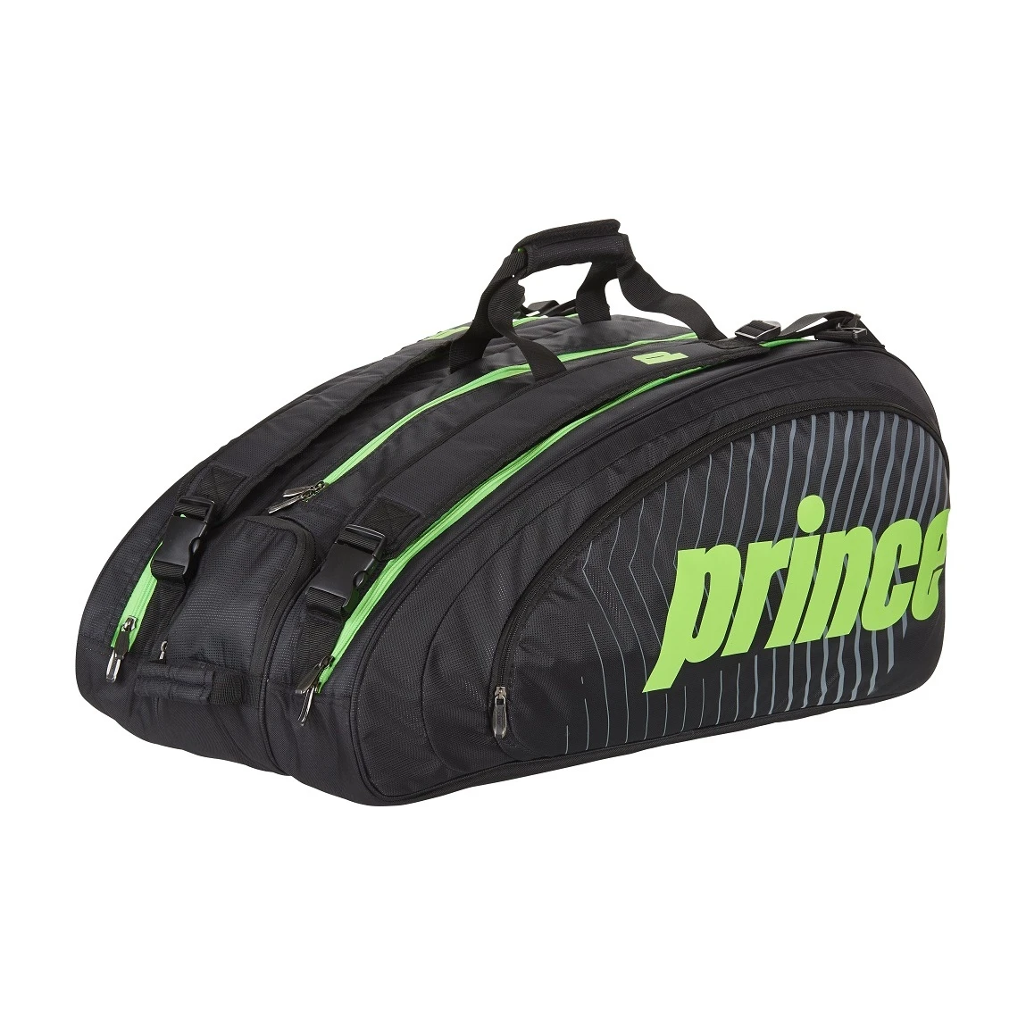 Prince Tennis-Racketbag Tour Challenger (Schlägertasche, 3 Hauptfächer) Schwarz/grün 12er 7 Prince Tennis-Racketbag Tour Challenger (Schlägertasche, 3 Hauptfächer) Schwarz/grün 12er – Bild 5