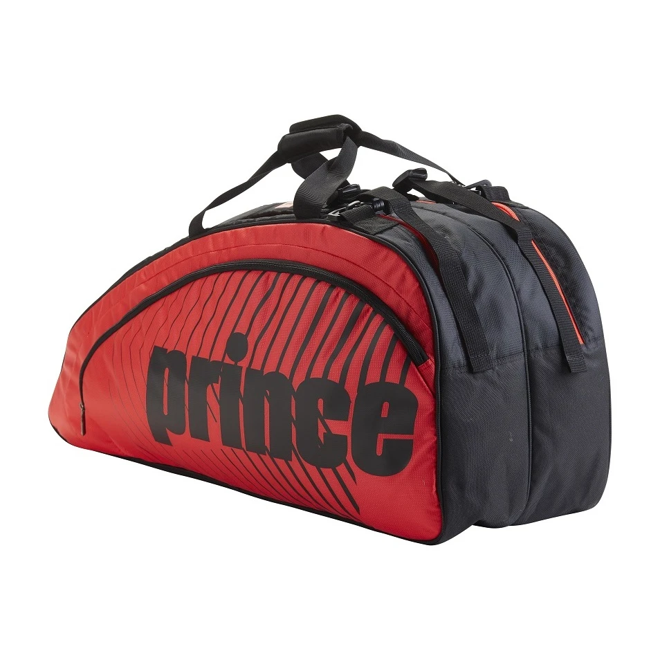 Prince Tennis-Racketbag (Schlägertasche, 2 Hauptfächer) Tour Future 6er Rot/schwarz 3 Prince Tennis-Racketbag (Schlägertasche, 2 Hauptfächer) Tour Future 6er Rot/schwarz