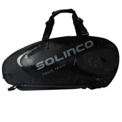 Solinco Racketbag Tour Team Blackout (Schlägertasche, 2 Hauptfächer, Thermofach) Schwarz 6er -Wilson Huston Geschaft SOL YJ 6pk Bag Blackout Tasche203 1200x1200 1