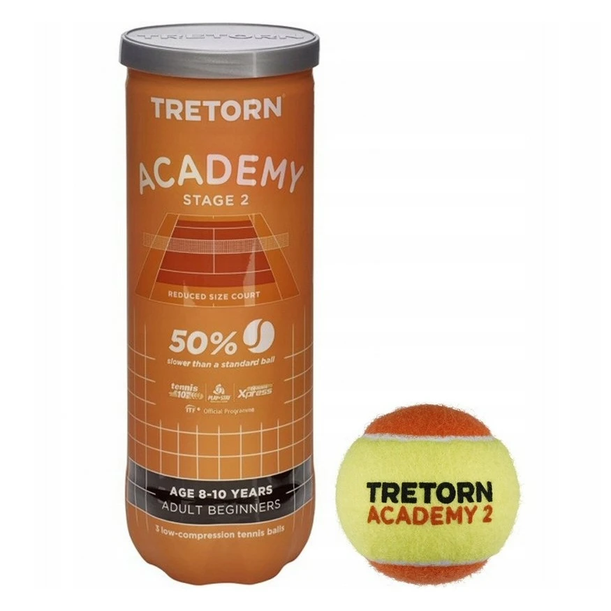 Tretorn Methodikbälle Stage 2 Academy Gelb/orange Dose 3er 3 Tretorn Methodikbälle Stage 2 Academy Gelb/orange Dose 3er
