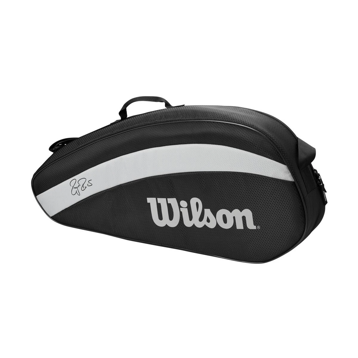 Wilson Tennis-Racketbag Roger Federer Team (Schlägertasche, 1 Hauptfach) Schwarz/grau 3er 3 Wilson Tennis-Racketbag Roger Federer Team (Schlägertasche, 1 Hauptfach) Schwarz/grau 3er