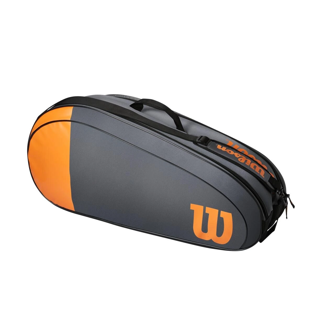 Wilson Tennis-Racketbag Team (Schlägertasche, 2 Hauptfächer) Grau/orange 6er 4 Wilson Tennis-Racketbag Team (Schlägertasche, 2 Hauptfächer) Grau/orange 6er – Bild 2
