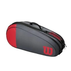 Wilson Tennis-Racketbag (Schlägertasche, 2 Hauptfächer) Team Grau/rot 6er -Wilson Huston Geschaft Wilson WR8009803 Team 6PK Bag GY201 1200x1200 1