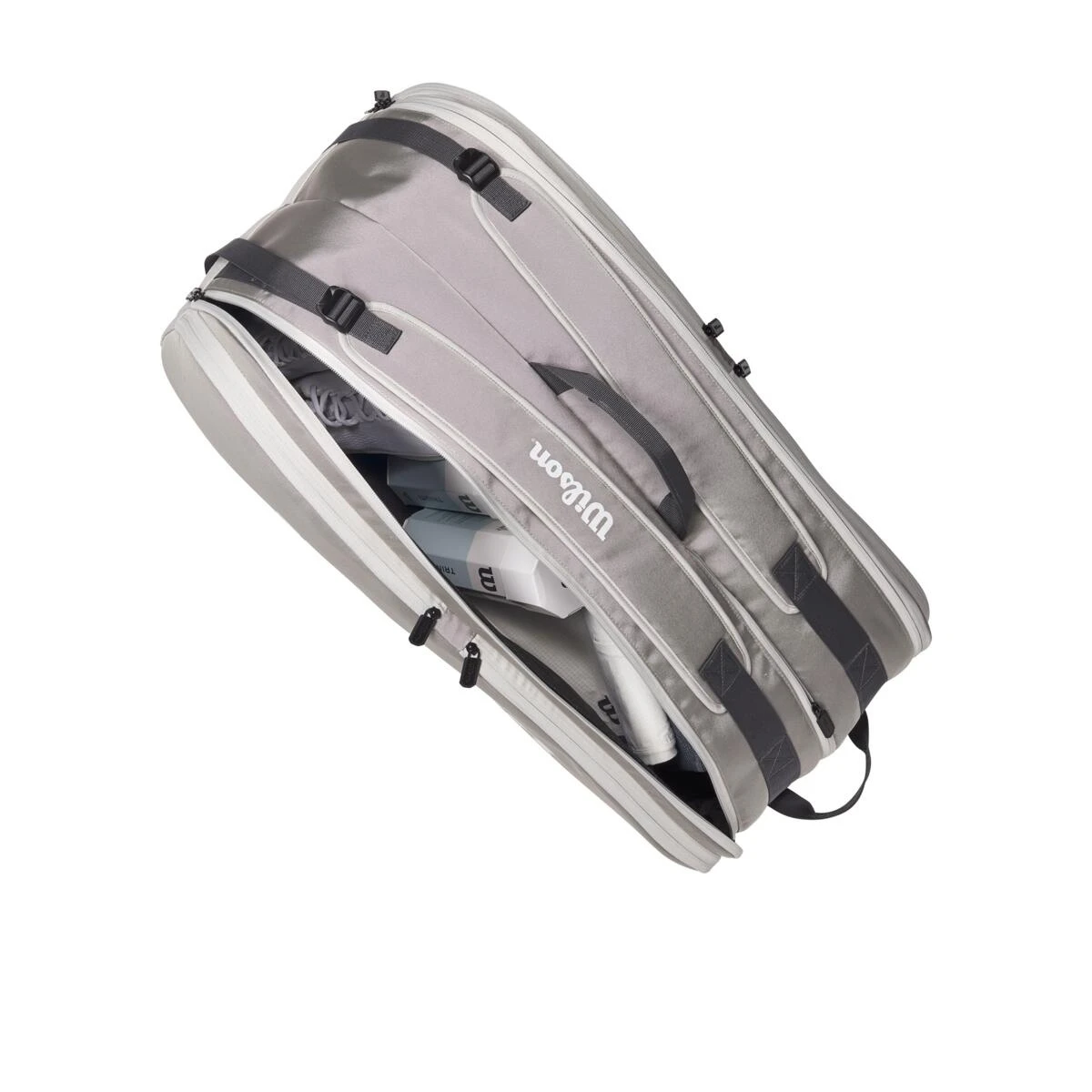 Wilson Tennis-Racketbag Tour (Schlägertasche, 2 Hauptfächer) 2023 Steingrau 12er 4 Wilson Tennis-Racketbag Tour (Schlägertasche, 2 Hauptfächer) 2023 Steingrau 12er – Bild 2