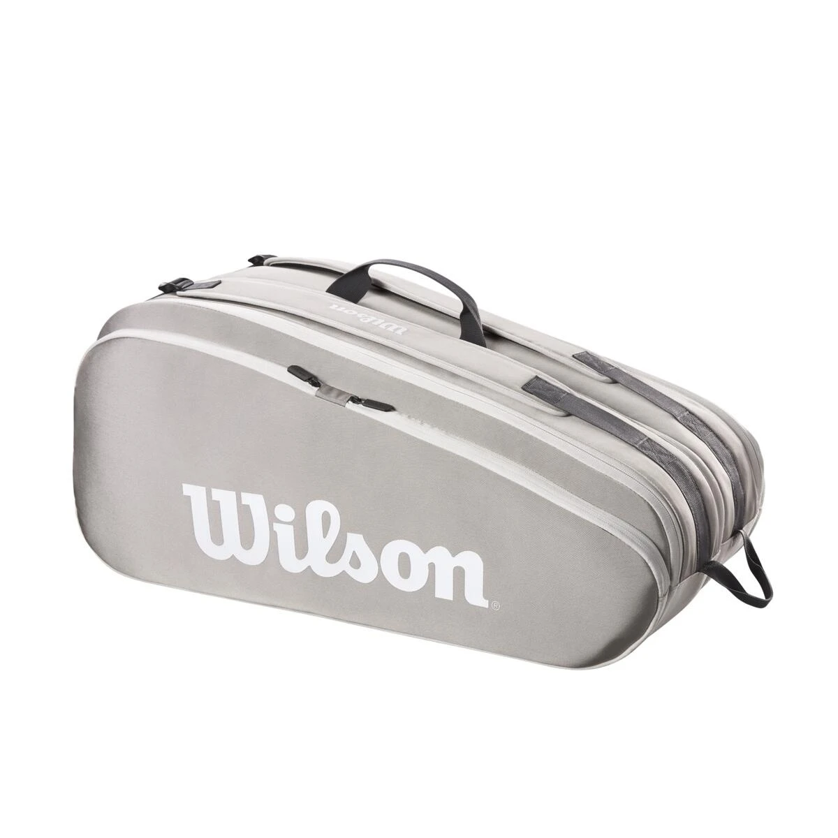 Wilson Tennis-Racketbag Tour (Schlägertasche, 2 Hauptfächer) 2023 Steingrau 12er 3 Wilson Tennis-Racketbag Tour (Schlägertasche, 2 Hauptfächer) 2023 Steingrau 12er