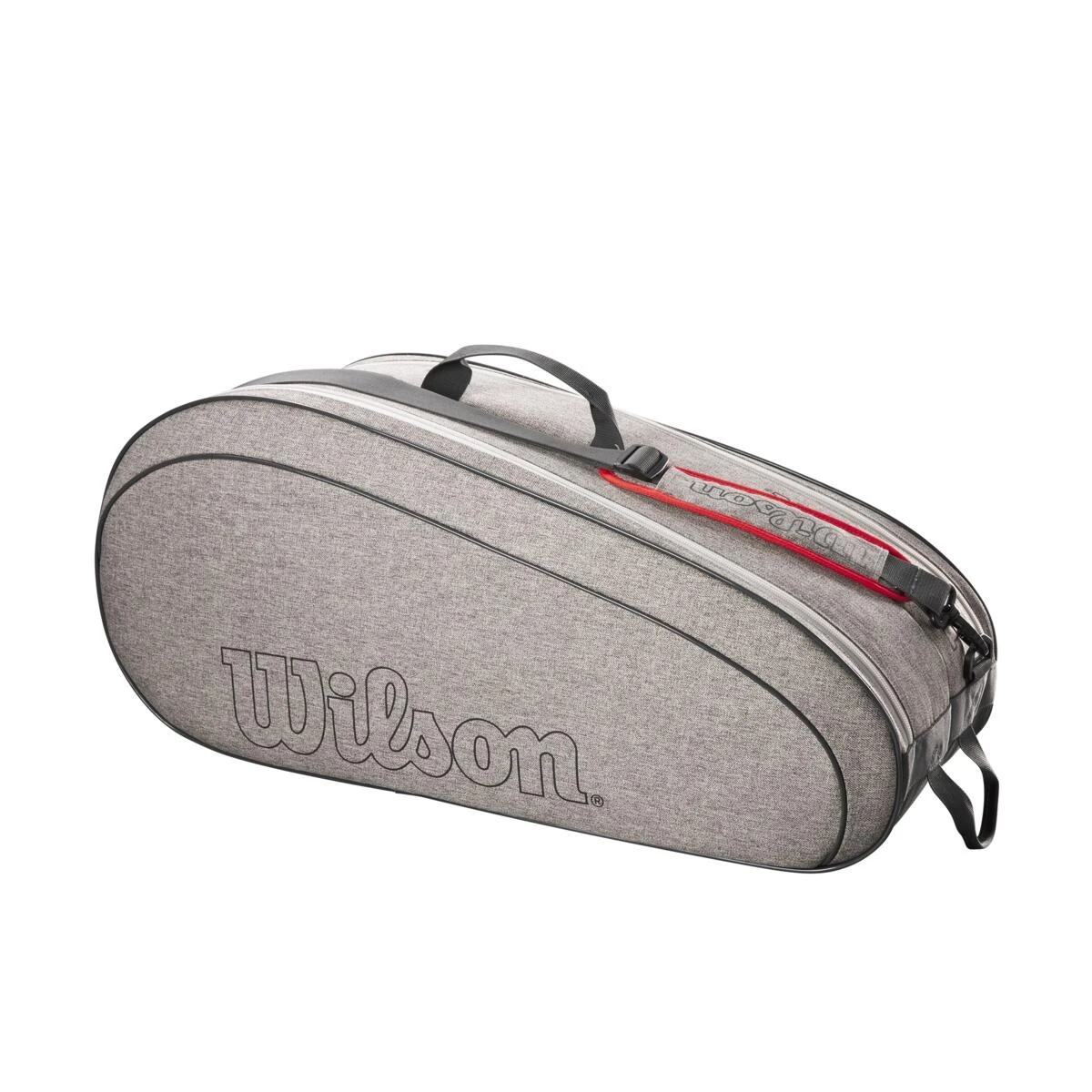 Wilson Tennis-Racketbag (Schlägertasche, 2 Hauptfächer) Team 2023 Grau 6er 4 Wilson Tennis-Racketbag (Schlägertasche, 2 Hauptfächer) Team 2023 Grau 6er – Bild 2