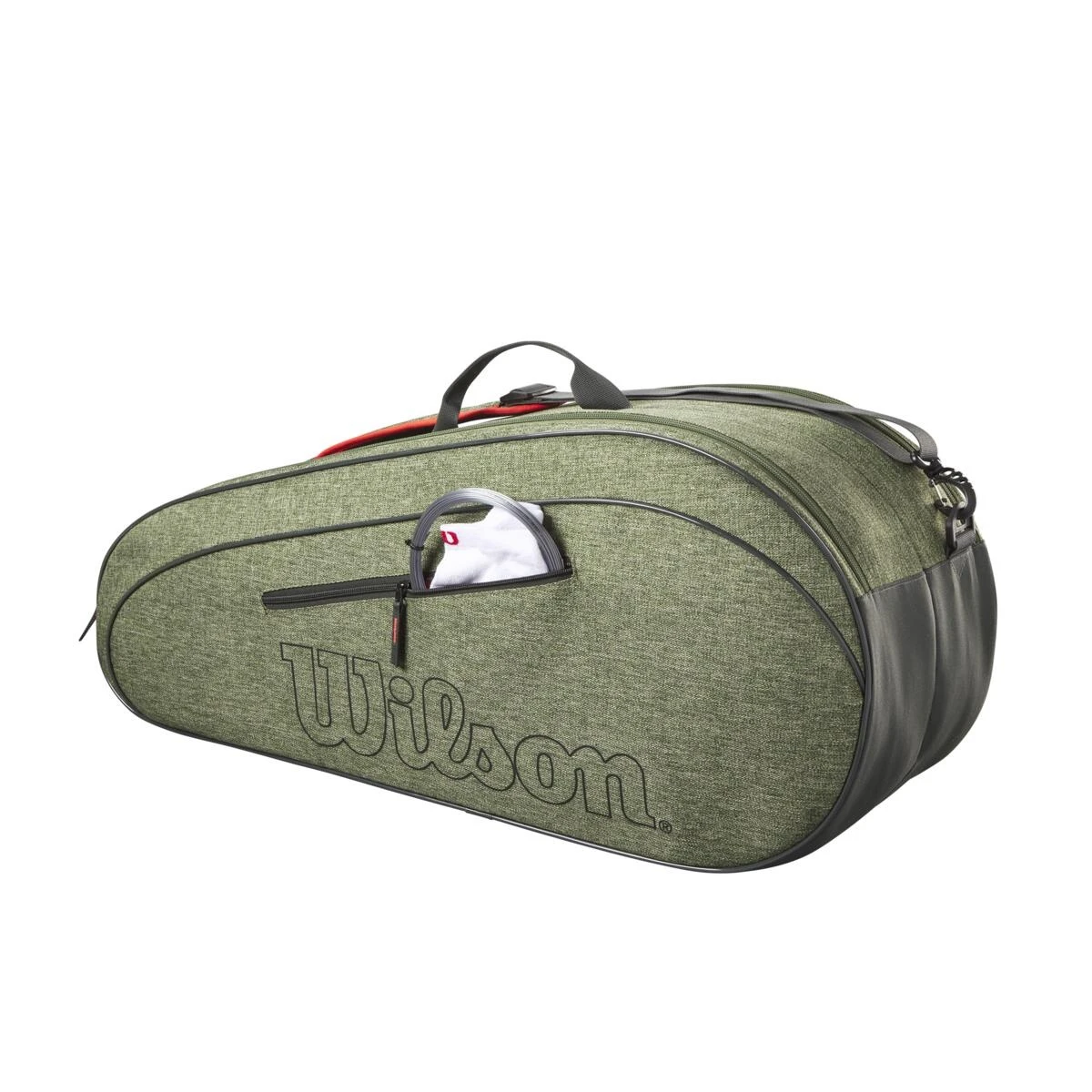 Wilson Tennis-Racketbag (Schlägertasche, 2 Hauptfächer) Team 2023 Dunkelgrün 6er 8 Wilson Tennis-Racketbag (Schlägertasche, 2 Hauptfächer) Team 2023 Dunkelgrün 6er – Bild 6