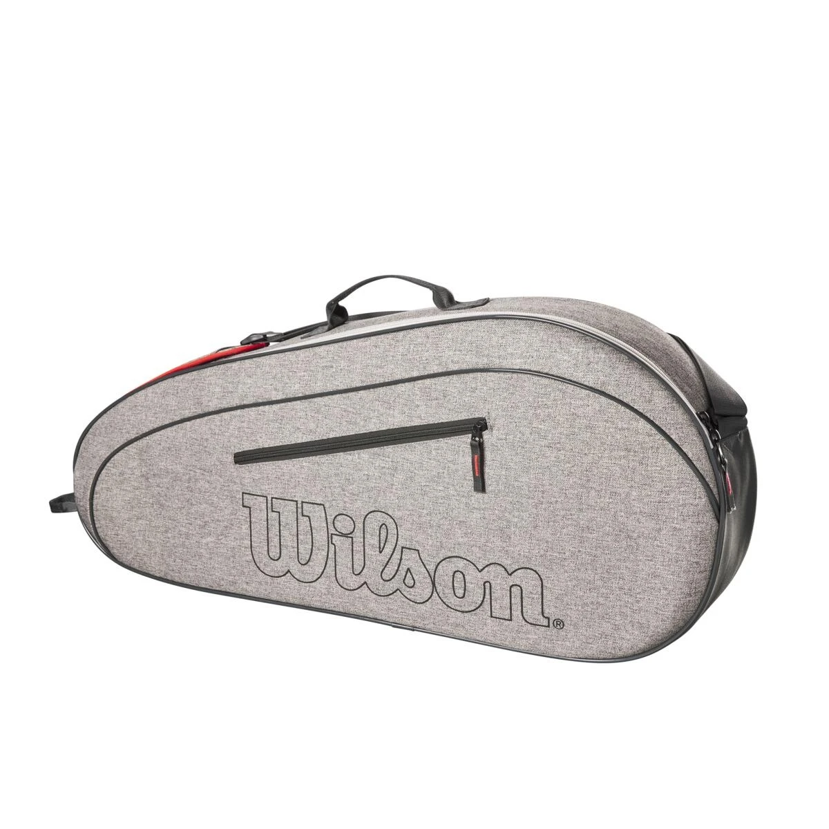 Wilson Tennis-Racketbag (Schlägertasche, 1 Hauptfach) Team 2023 Grau 3er 3 Wilson Tennis-Racketbag (Schlägertasche, 1 Hauptfach) Team 2023 Grau 3er