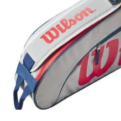 Wilson Tennis-Racketbag Kinder/Junior (Schlägertasche, 1 Hauptfach) 2023 Grau 3er -Wilson Huston Geschaft Wilson WR8023901 3PK Tasche205 1200x1200 1