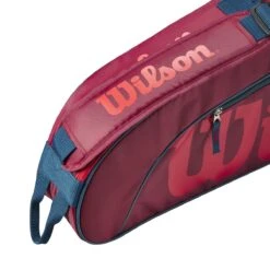 Wilson Tennis-Racketbag Kinder/Junior (Schlägertasche, 1 Hauptfach) 2023 Rot 3er -Wilson Huston Geschaft Wilson WR8023903 3PK Tasche204 1200x1200 1