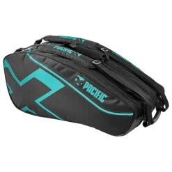 Pacific Racketbag (Schlägertasche) X Tour 2XL Schwarz/petrol 12er - 3 Hauptfächer (Thermofach)